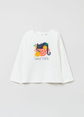 Ovs Cotton T-Shirt With Kitten Print